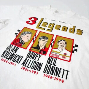 Vintage 90s Deadstock NASCAR Legends Single Stitch Racing Tee - L